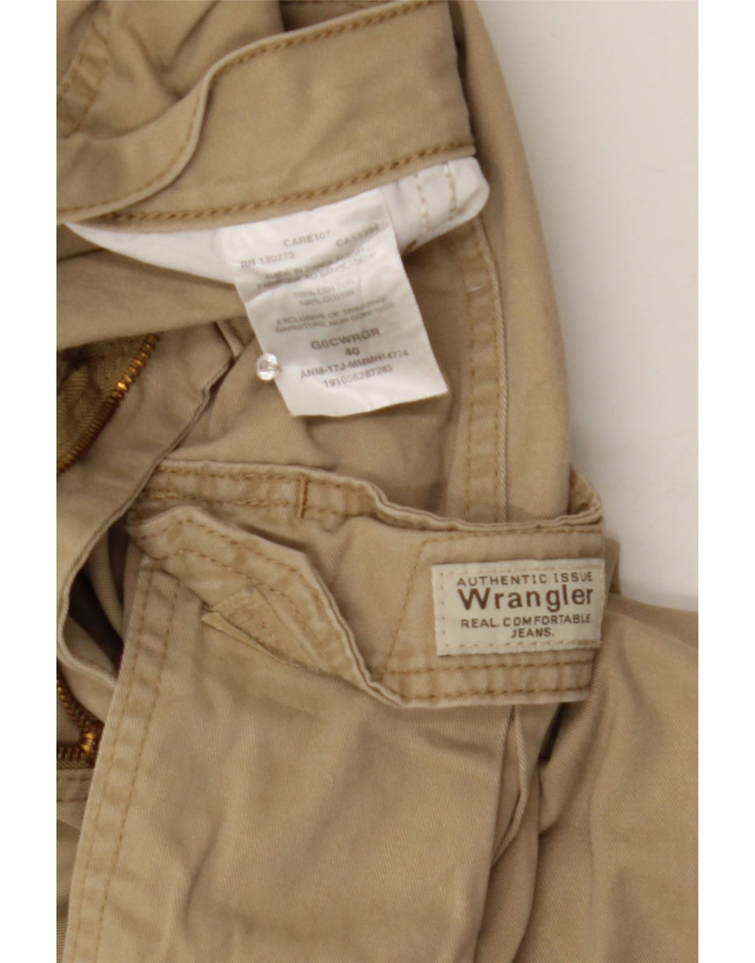 Pantaloni scurți cargo Wrangler pentru bărbați W40 XL, bumbac, bej