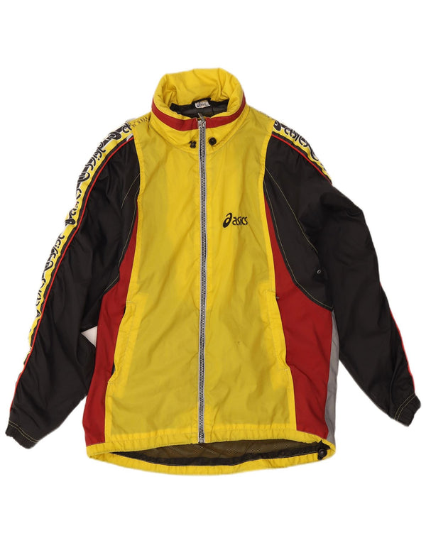 Jachetă de ploaie grafică Asics pentru bărbați UK 38 Medium Yellow Colorblock
