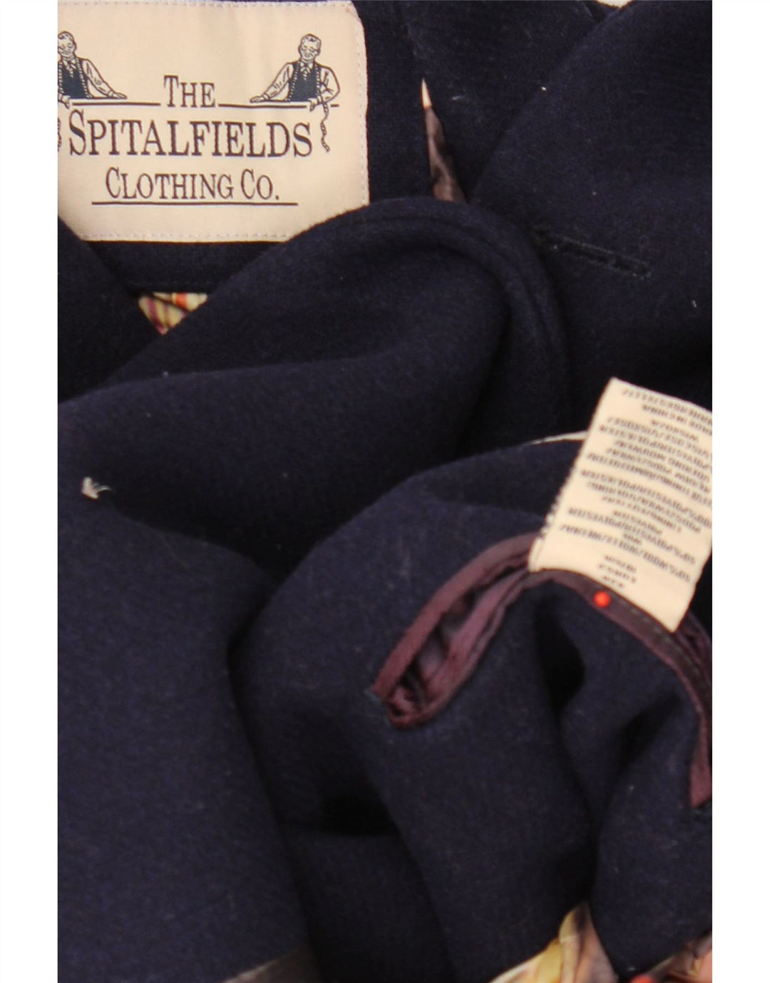Pardesiu vintage pentru bărbați UK 42 XL Lână bleumarin