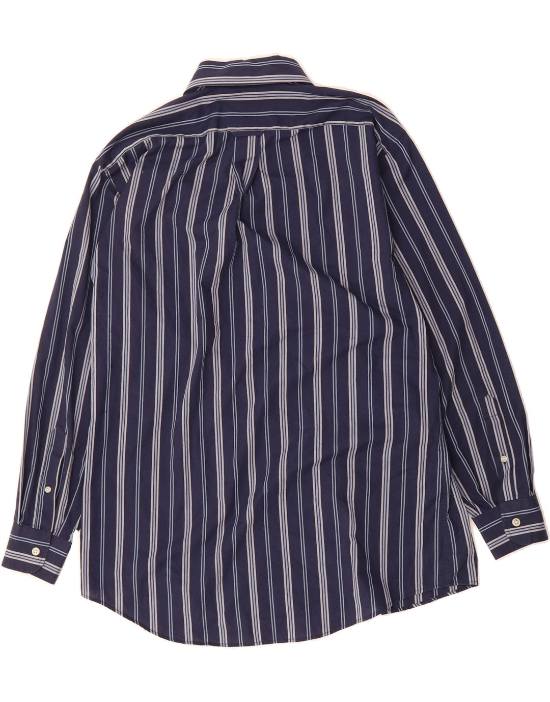 DOCKERS Mens Shirt Size 15 1/2 32/33 Medium Navy Blue Striped Cotton Vintage Dockers and Second-Hand Dockers from Messina Hembry 