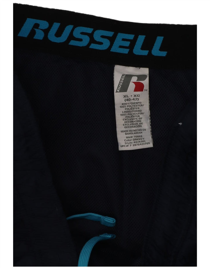 Pantaloni de trening pentru bărbați RUSSELL ATHLETIC XL poliester bleumarin
