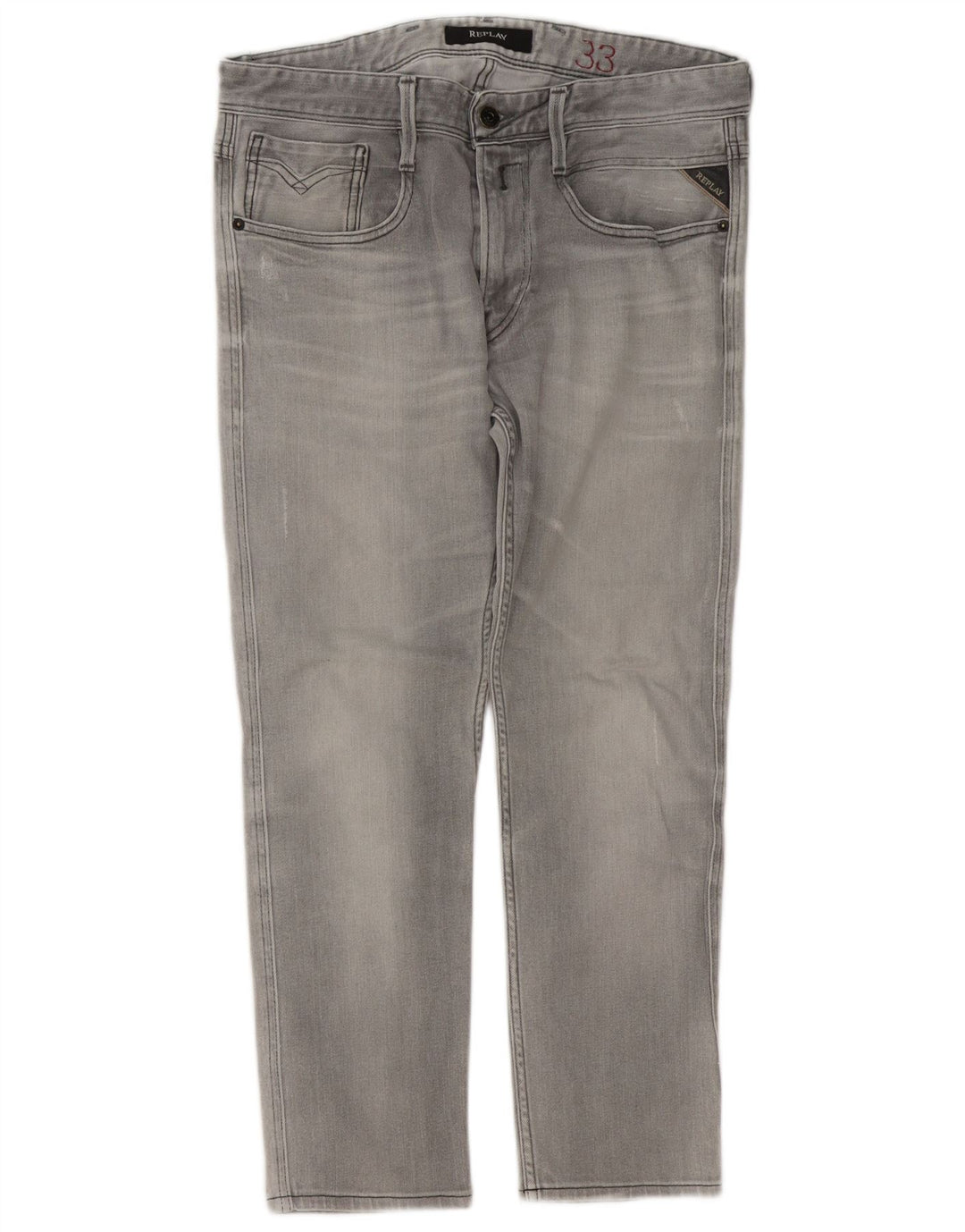 Replay blugi slim pentru bărbați distressed W33 L27 gri