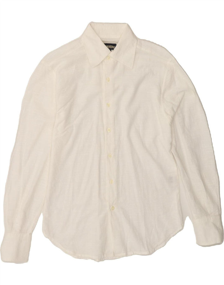 CARRERA Mens Shirt Small White Cotton Vintage Carrera and Second-Hand Carrera from Messina Hembry 
