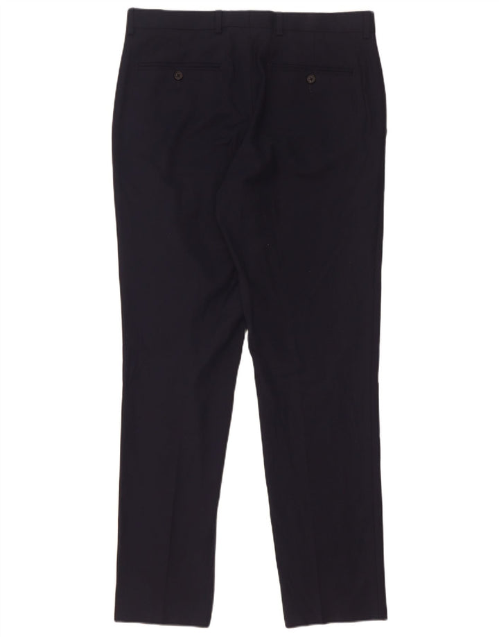 Marks & Spencer Pantaloni de costum slim pentru bărbați L32 L31 Poliester bleumarin