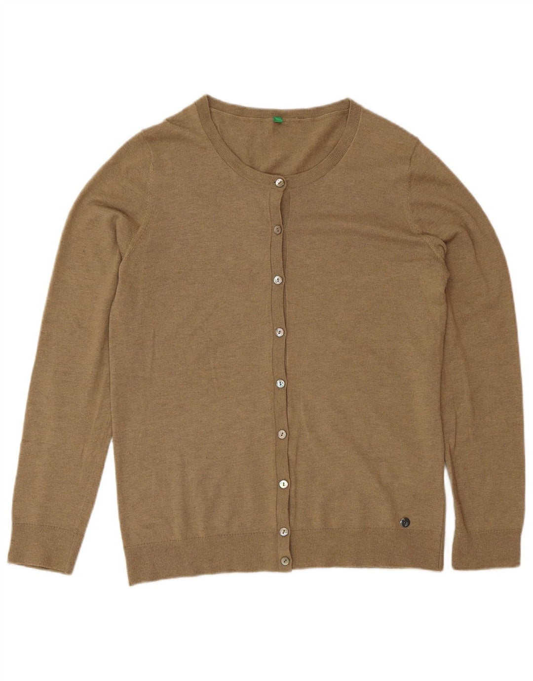Pulover cardigan pentru femei Benetton UK 12 Maro mediu Poliamidă
