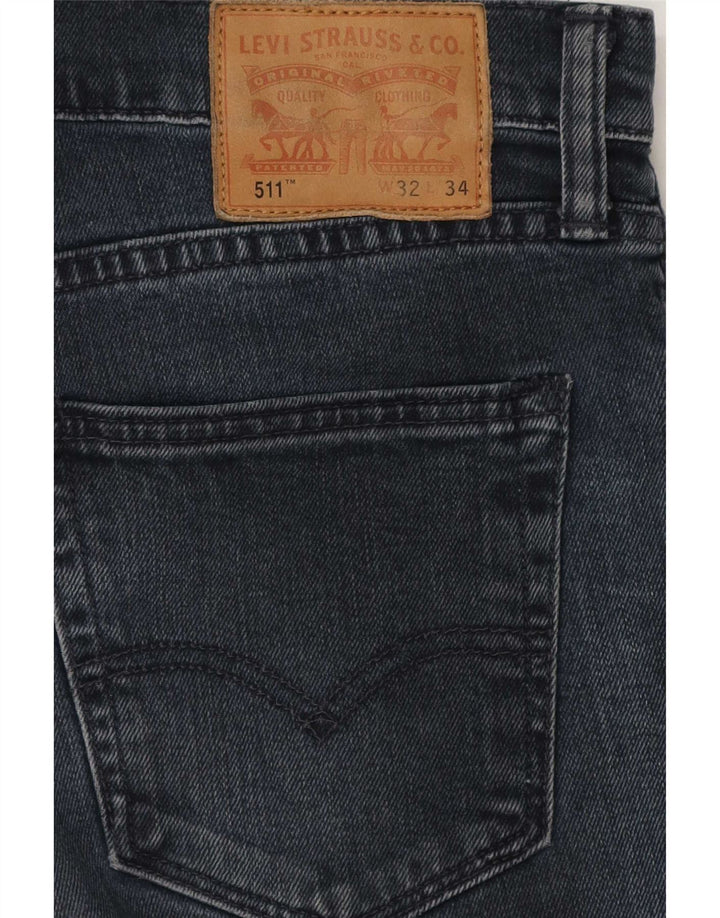 Blugi pentru bărbați Levi's 511 Slim W32 L26 Bumbac bleumarin