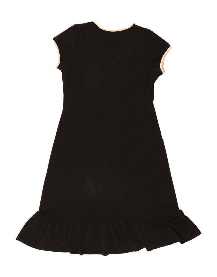 VINTAGE Womens A-Line Dress IT 48 XL Black Acetate Vintage Vintage and Second-Hand Vintage from Messina Hembry 