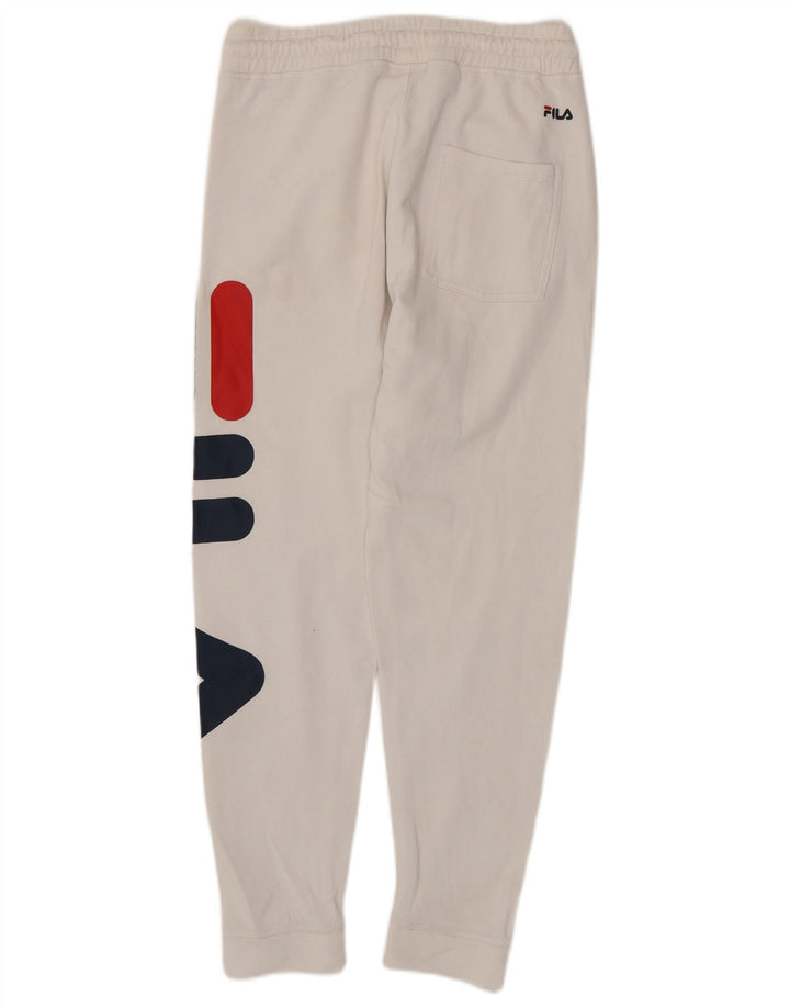 Pantaloni de trening pentru bărbați cu grafică FILA Pantaloni de jogging XS Bumbac alb