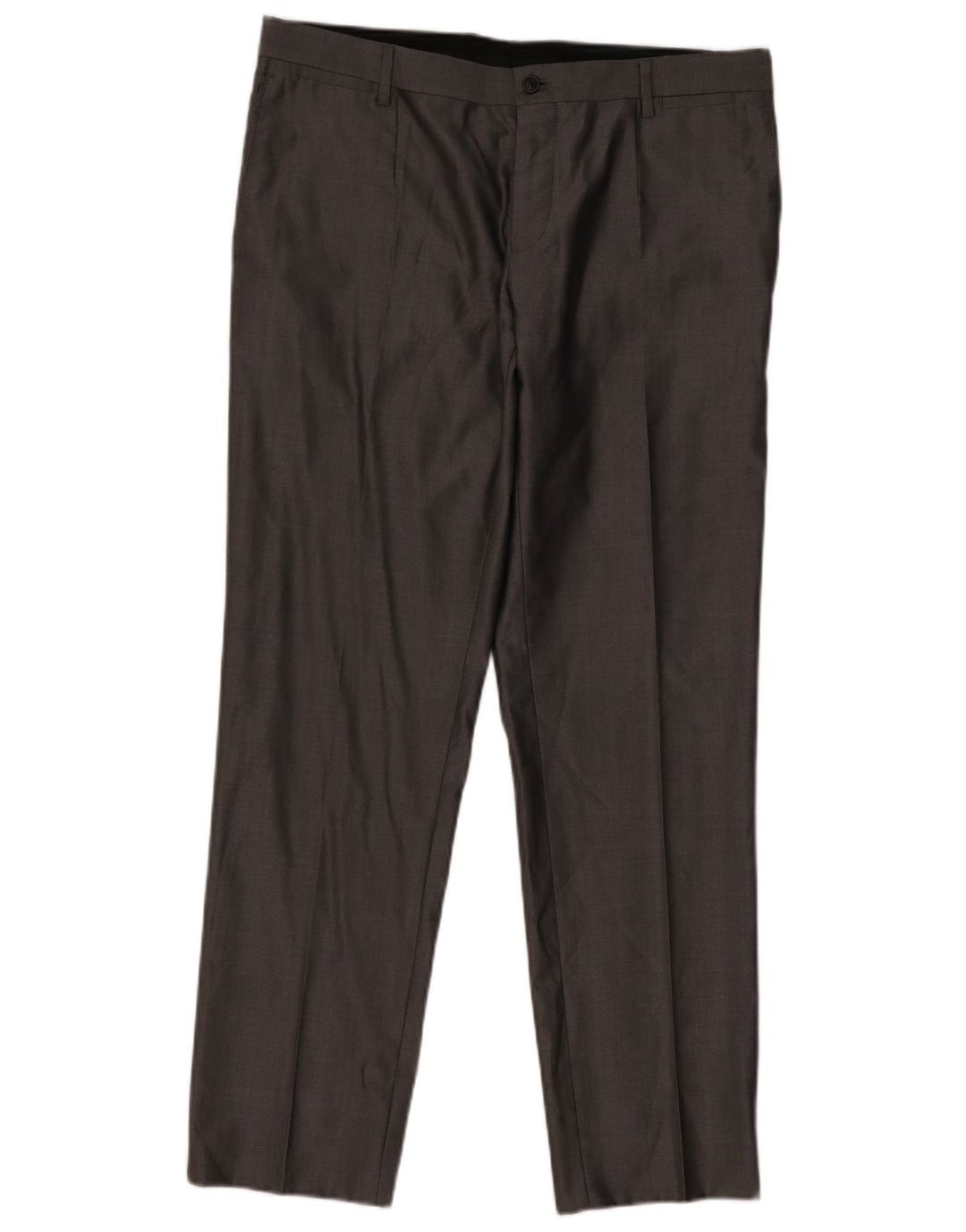 DOLCE & GABBANA Mens Straight Suit Trousers IT 52 XL W36 L32 Grey Wool Vintage Dolce & Gabbana and Second-Hand Dolce & Gabbana from Messina Hembry 