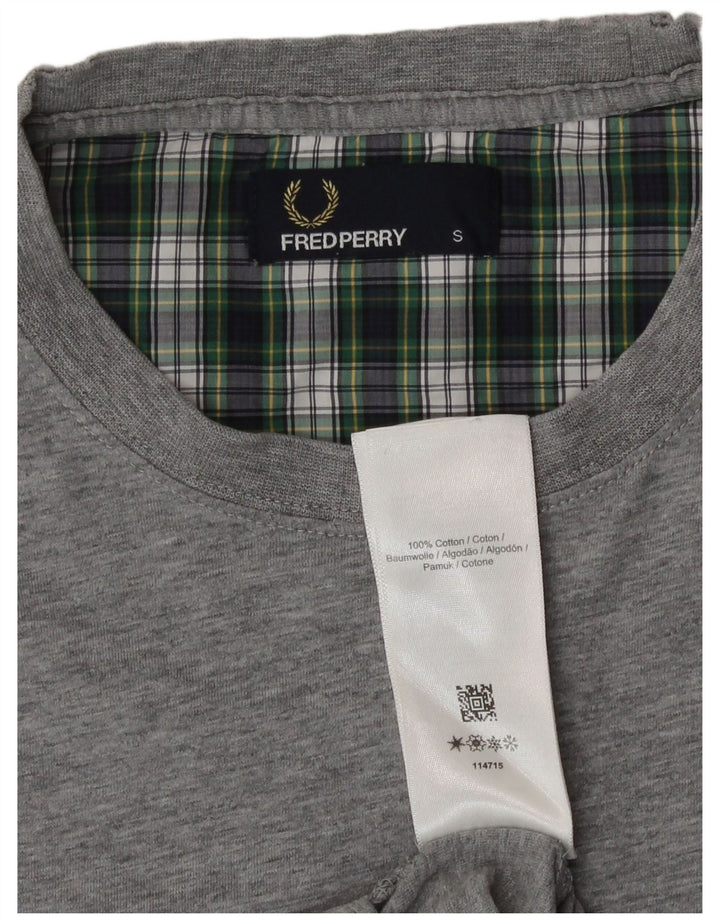 Tricou Fred Perry pentru bărbați Top mic din bumbac gri