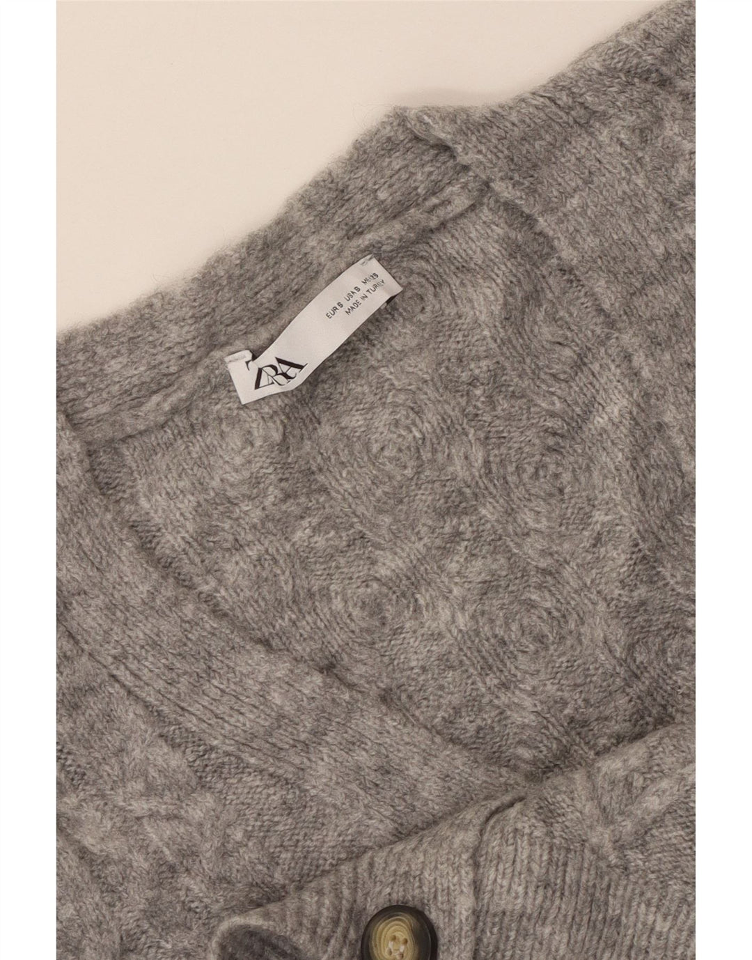 Pulover cardigan supradimensionat pentru femei ZARA UK 10 mic gri