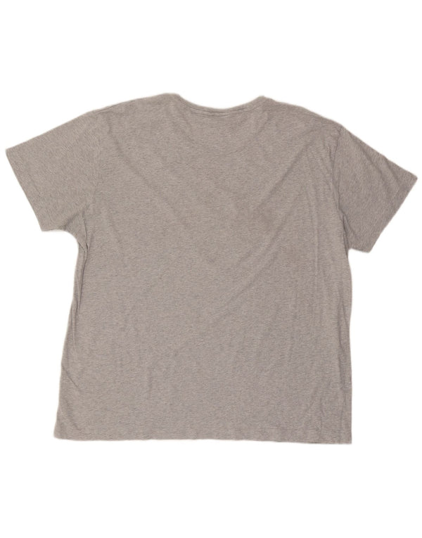 Tricou grafic Gant pentru bărbați Top 4XL, gri bumbac cu pete