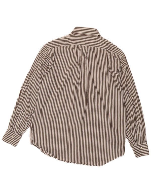 Cămașă pentru bărbați Danolis Mărimea 44 17 1/2 XL Bumbac cu dungi maro