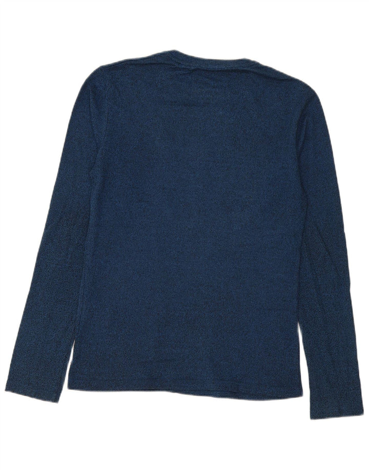 Top grafic pentru bărbați Superdry cu mânecă lungă din bumbac cu pete albastre mici