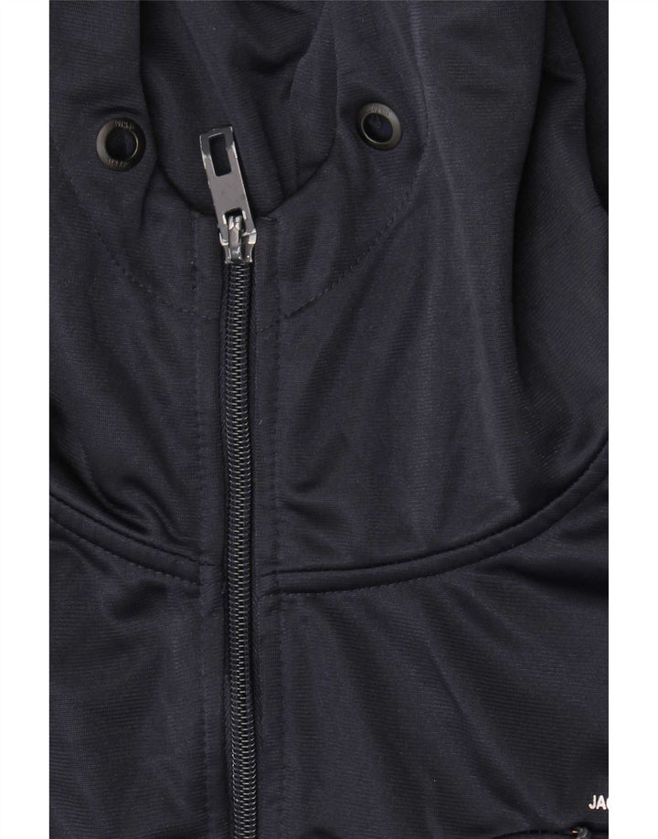 Pulover Jack & Jones pentru bărbați, cu fermoar, poliester mare, albastru