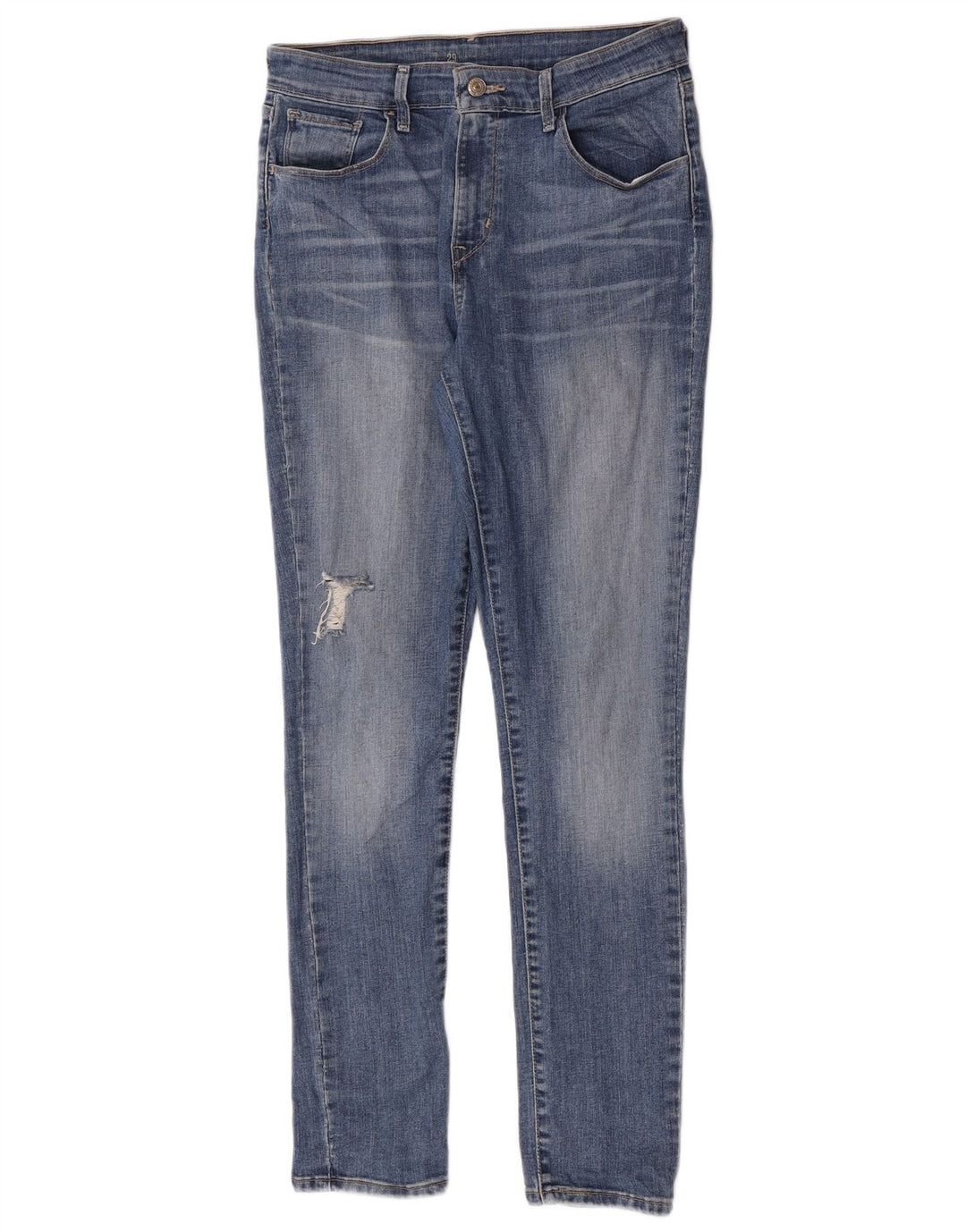 Blugi skinny distressed pentru femei Levi's W29 L30 bumbac albastru