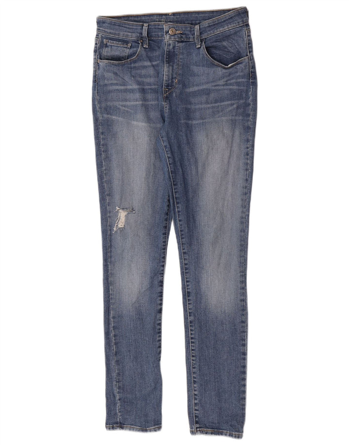 Blugi skinny distressed pentru femei Levi's W29 L30 bumbac albastru