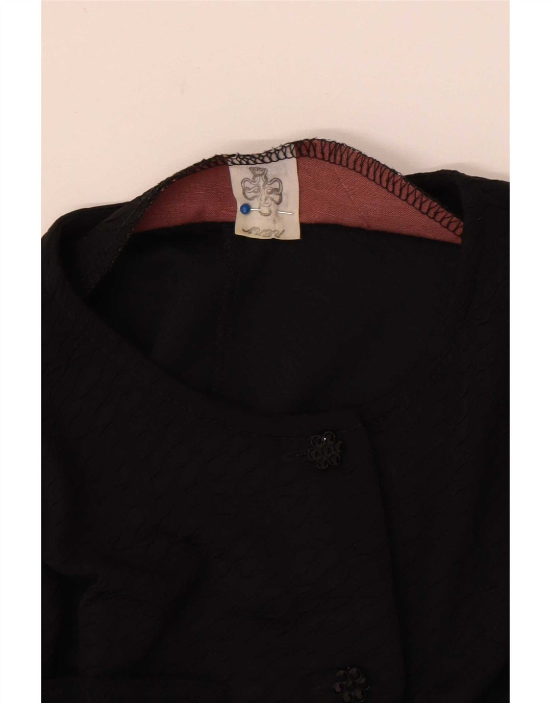 Bluză de cămașă vintage pentru femei UK 12 Medium Black