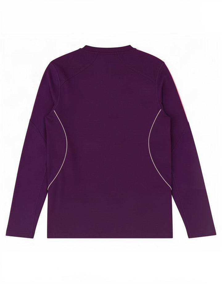 Top pentru femei Adidas cu mânecă lungă UK 12 Poliester violet mediu