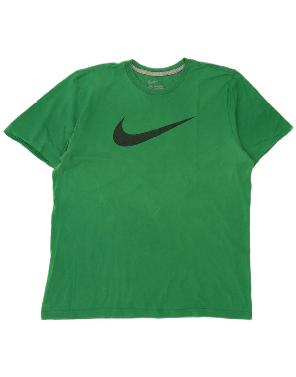 Tricou grafic Nike pentru bărbați, cu tăiere standard, top XL, bumbac verde