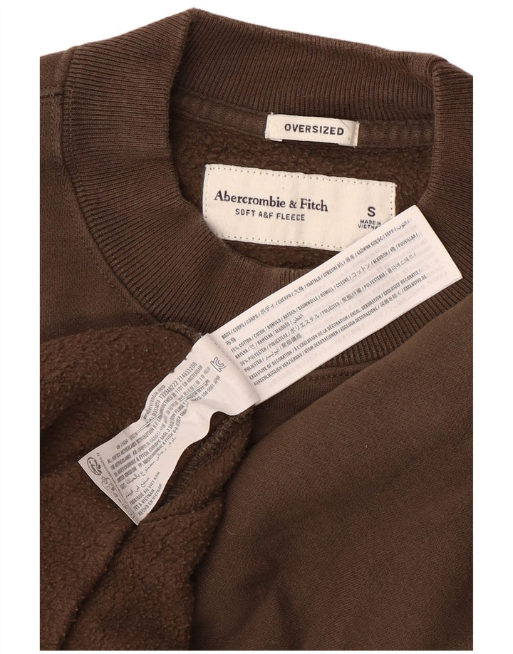 Pulover supradimensionat pentru bărbați Abercrombie & Fitch, bumbac maro mic