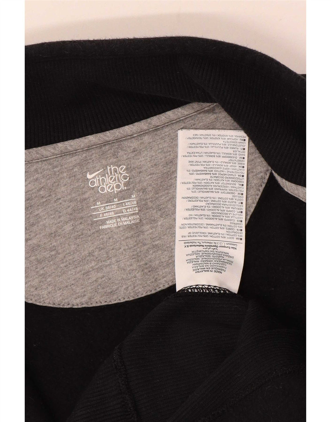 Jachetă de top pentru trening grafic Nike pentru bărbați UK 38/40, bumbac mediu negru