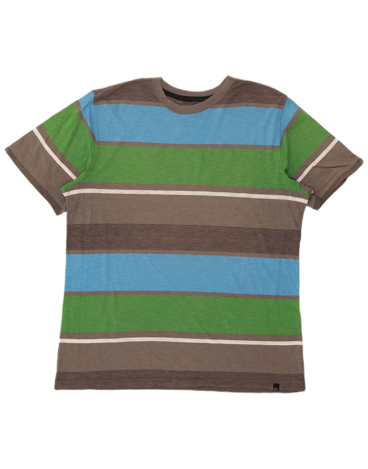 QUIKSILVER Tricou pentru bărbați Top mare, multicolor, color block, bumbac