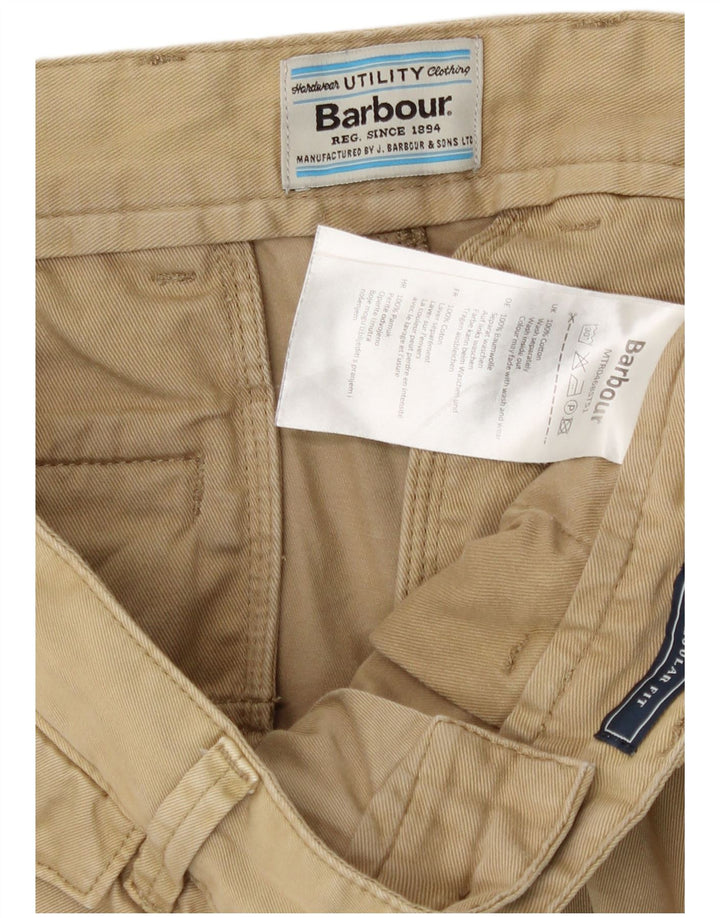 Pantaloni scurți chino pentru bărbați Barbour, cu tăiere obișnuită, W36, mari, bej, bumbac
