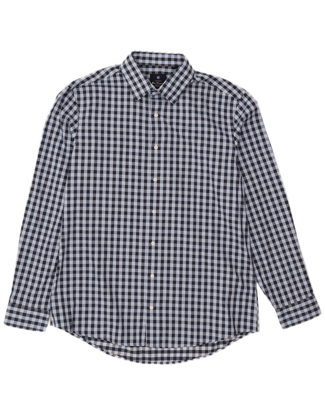 Cămașă pentru bărbați Ben Sherman Mărimea 16 1/2 mare din bumbac vichy albastru
