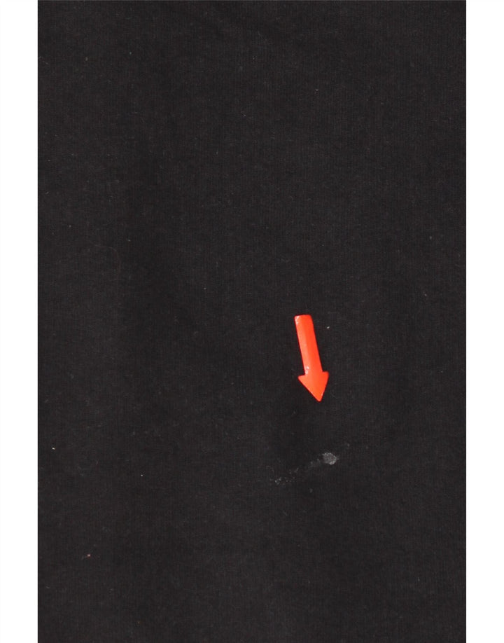 Pantaloni de trening Kappa pentru bărbați, bumbac mediu negru