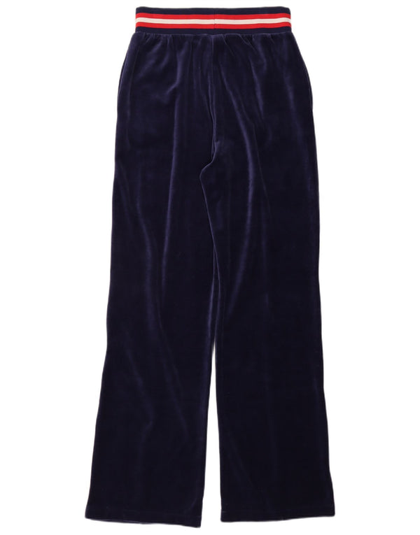 Pantaloni de trening Fila pentru femei cu picioare largi UK 12 Medium Bleumarin Colorblock