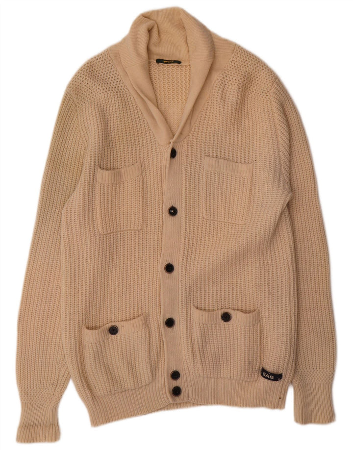 Pulover cardigan pentru bărbați Gas XL Lână bej