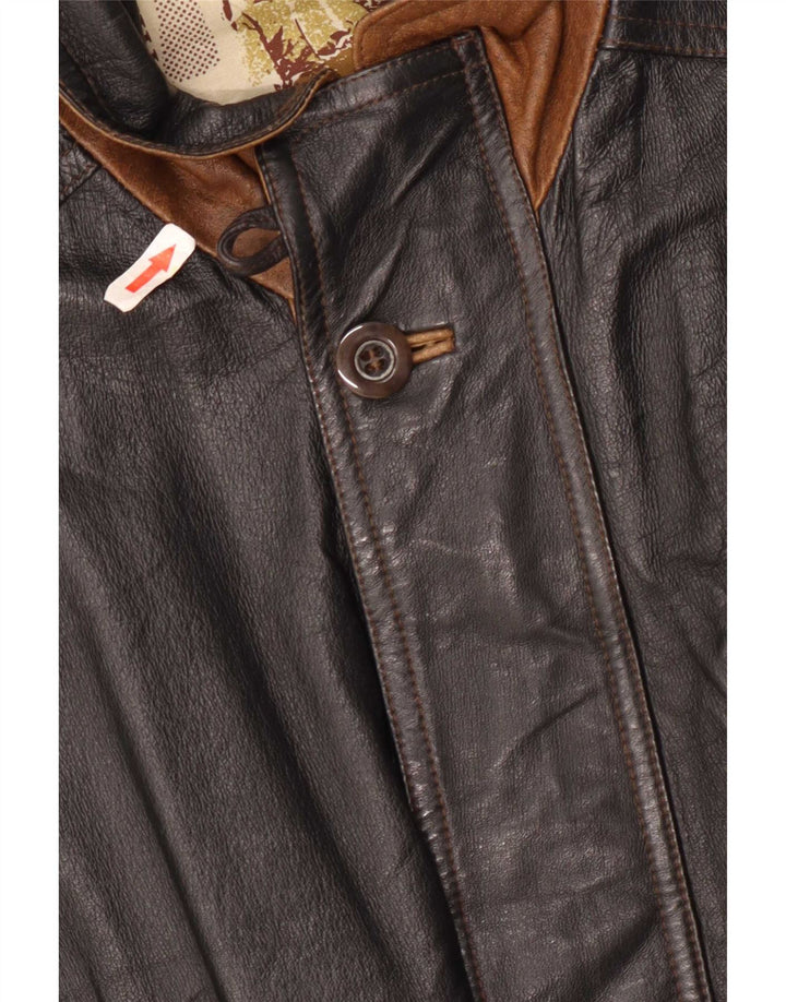 Jachetă din piele pentru bărbați Creation EU 48/50 Medium Negru