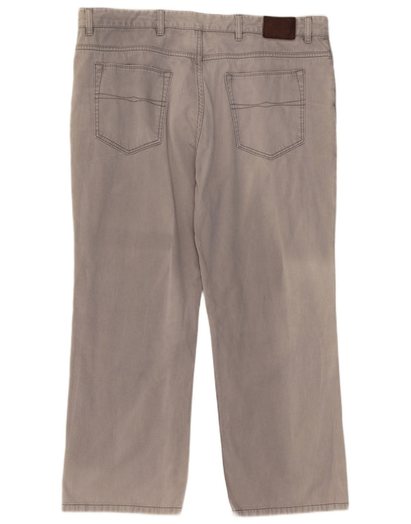 Marks & Spencer Pantaloni casual drepti pentru bărbați Blue Harbour W42 L29 gri