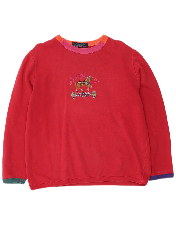 BEST COMPANY Pulover cu grafic supradimensionat pentru femei UK 8 Small Red