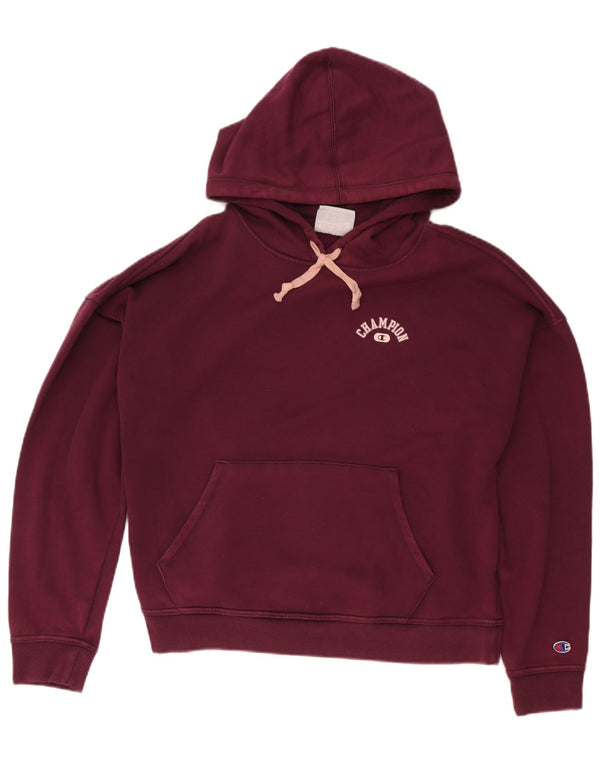 Pulover cu glugă supradimensionat pentru femei Champion, Marea Britanie 16, Bumbac Burgundy