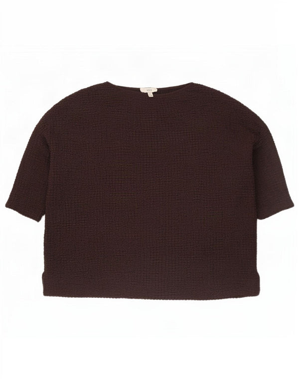 Bluză pentru femei Marks & Spencer UK 22 3XL Maro Poliester