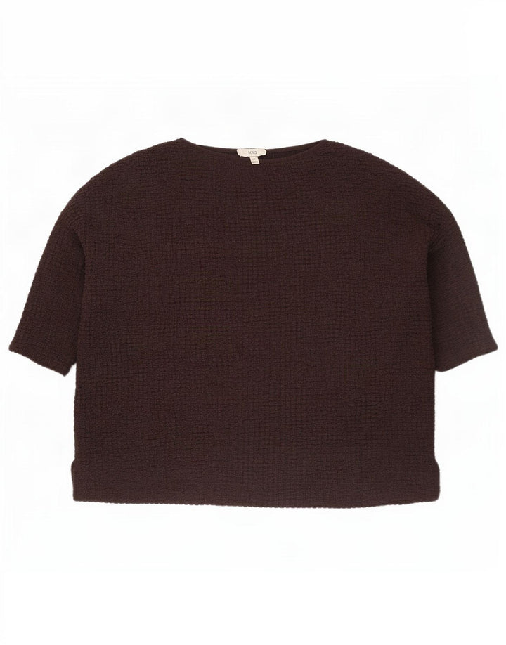 Bluză pentru femei Marks & Spencer UK 22 3XL Maro Poliester