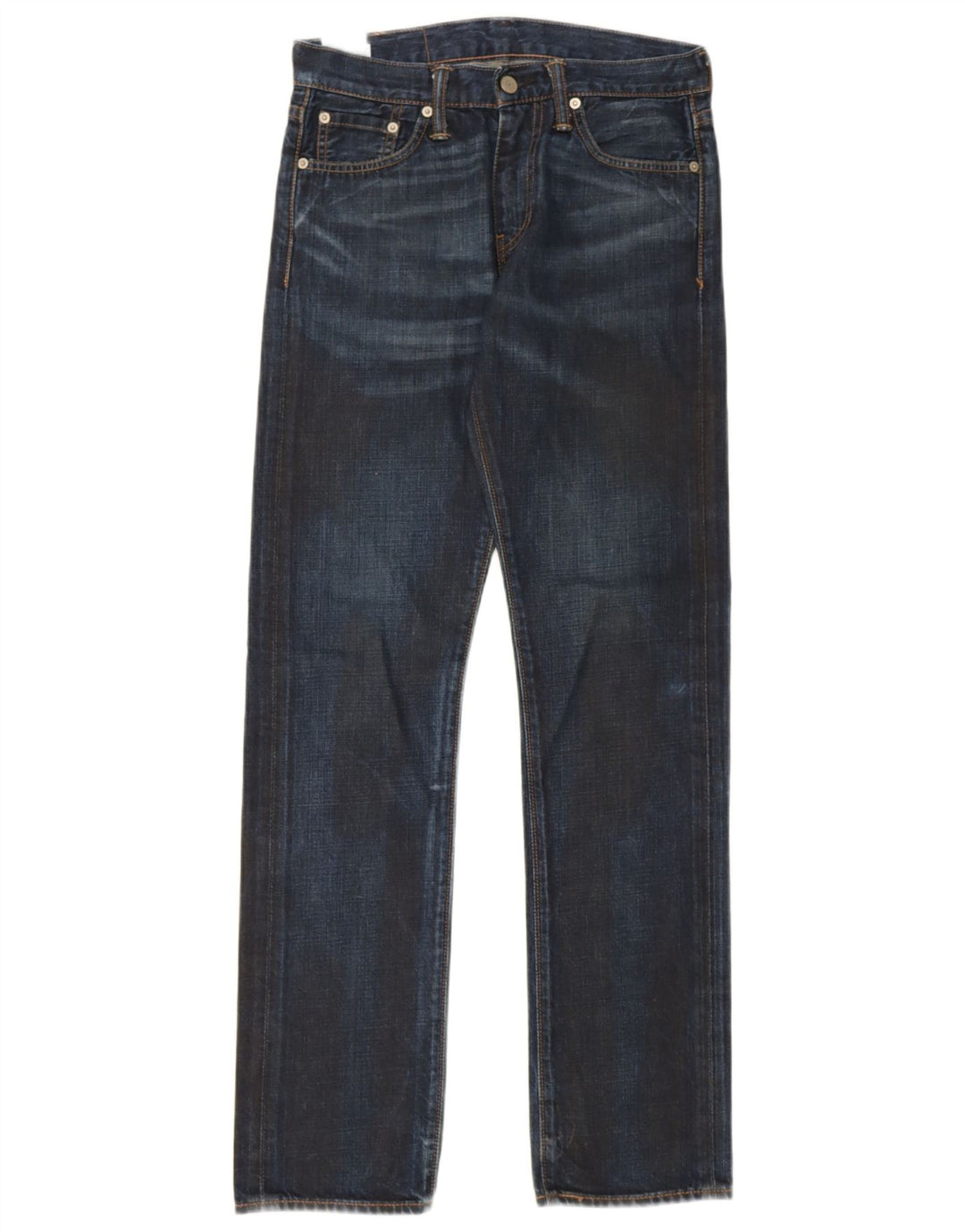 Blugi drepti pentru bărbați Levi's 504 W28 L32 Bumbac bleumarin