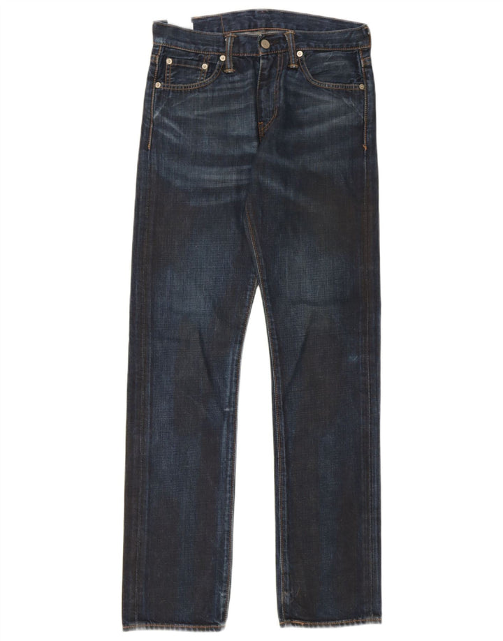 Blugi drepti pentru bărbați Levi's 504 W28 L32 Bumbac bleumarin