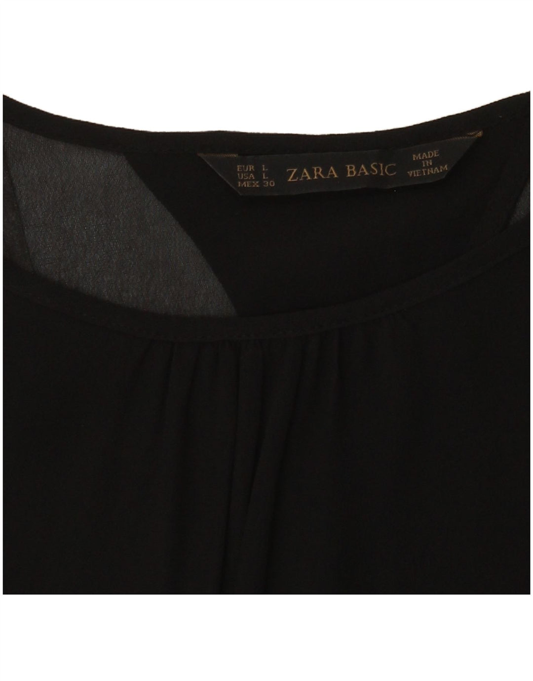 Bluză cu mânecă lungă pentru femei Zara UK 14 Large Negru