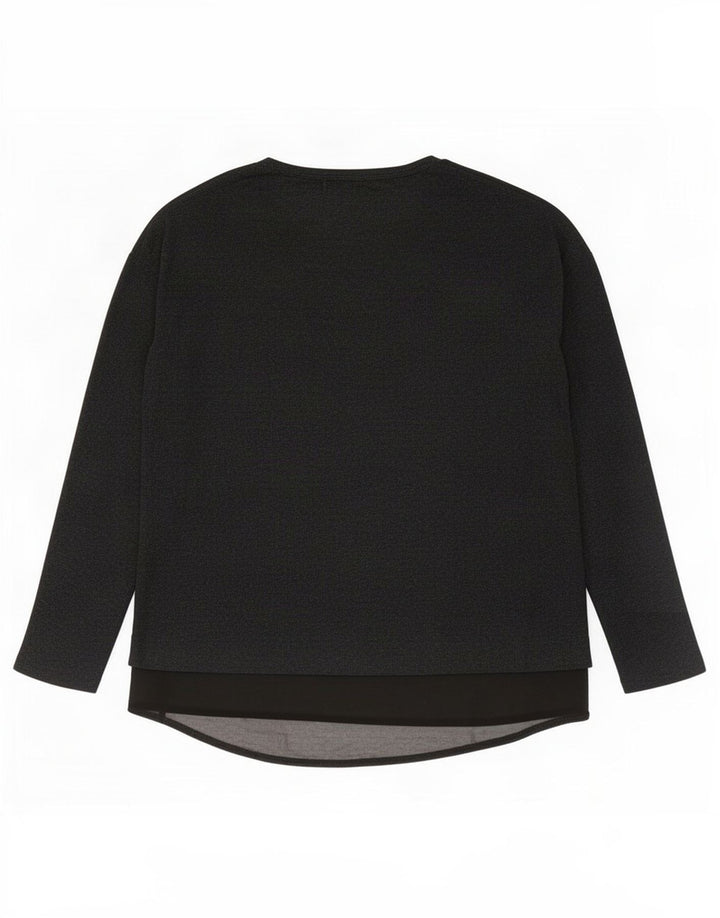 Top supradimensionat pentru femei Zara cu mânecă lungă UK 10, mic, gri, bloc de culoare