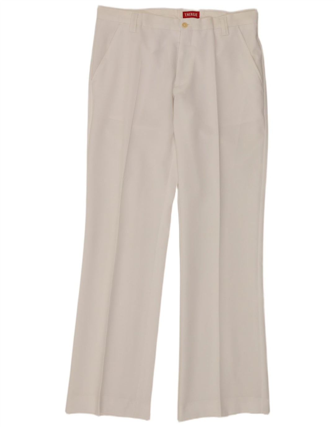 Pantaloni chino drepți pentru bărbați Energie L36 L34 Poliester alb