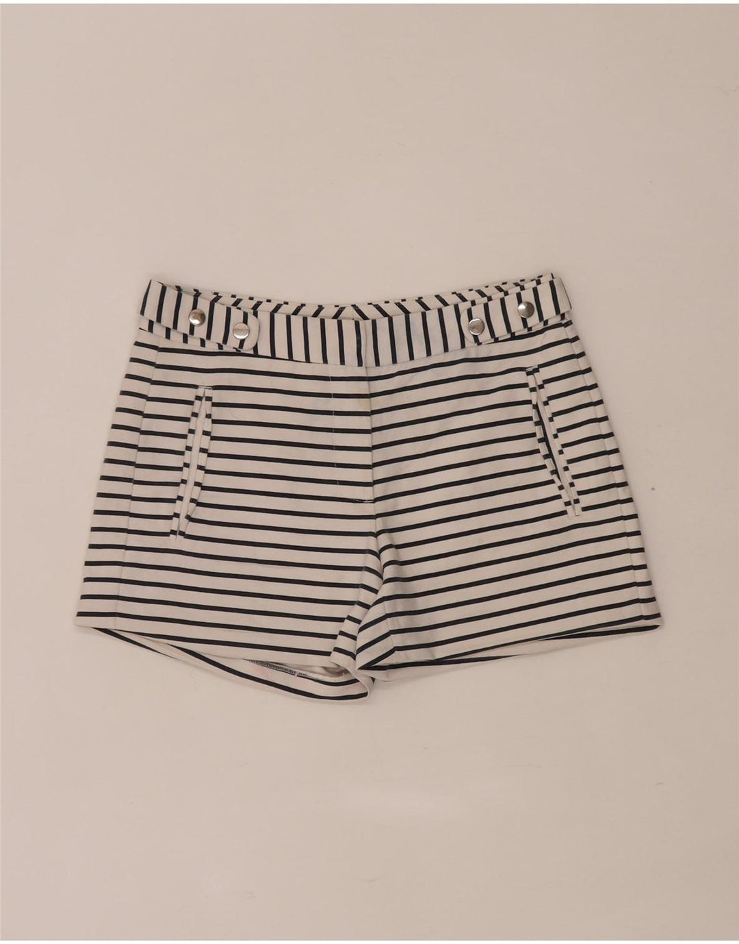 Pantaloni scurți obișnuiți obișnuiți pentru femei Zara XS W28 cu dungi albe