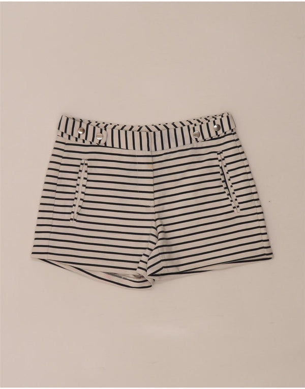 Zara Womens Regular Casual Shorts XS W28 White Striped