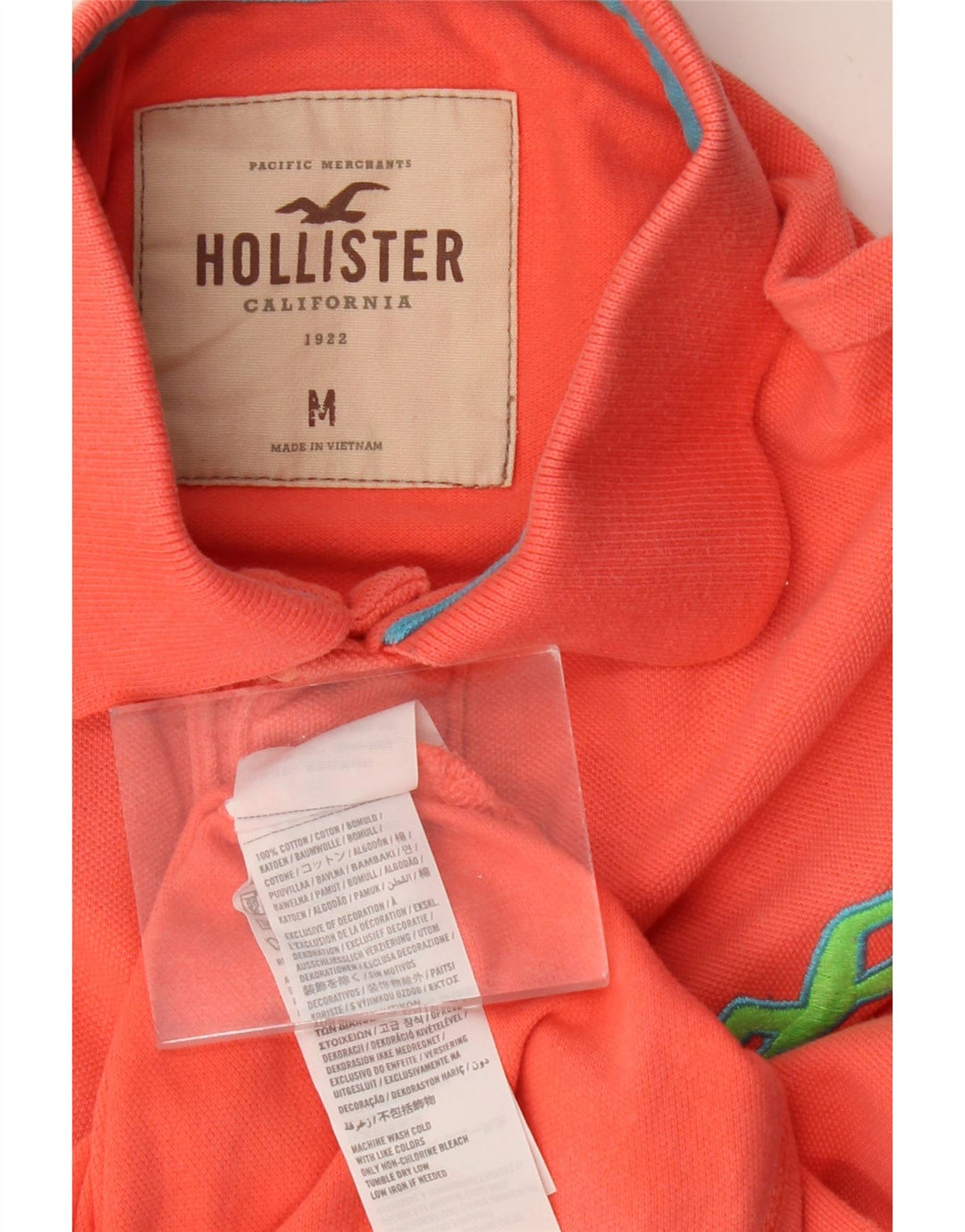 Cămașă polo HOLLISTER pentru bărbați, bumbac roșu mediu