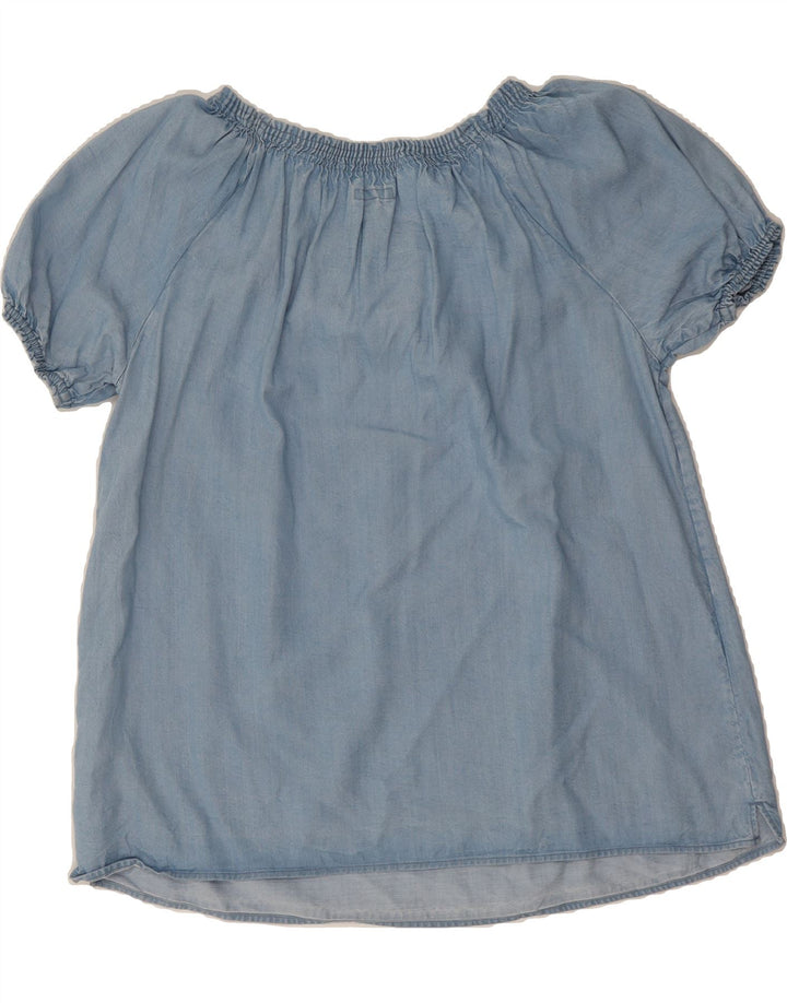 CHAPS Womens Blouse Top UK 16 Large Blue Tencel Vintage Chaps and Second-Hand Chaps from Messina Hembry 