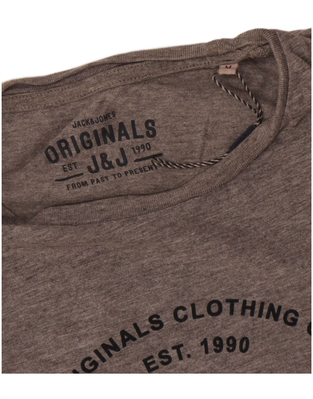 Tricou grafic Jack & Jones pentru bărbați Top din bumbac gri mediu