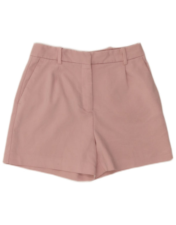 Pantaloni scurți chino cu talie înaltă Zara pentru femei, mici W26, bumbac roz