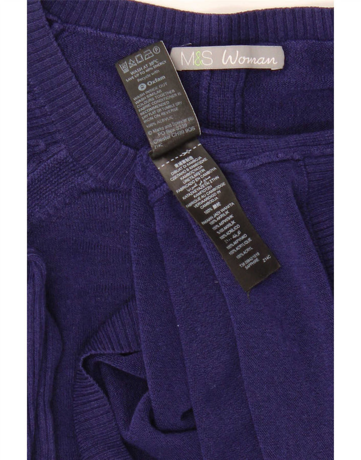 Pulover pentru femei Marks & Spencer cu decolteu cu barca UK 12 Medium Bleumarin